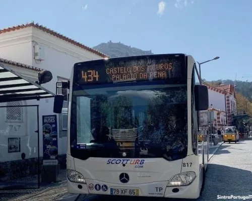 bus-434-sintra λεωφορείο 434 στην Σιντρα που σε πάει στο Pena palace