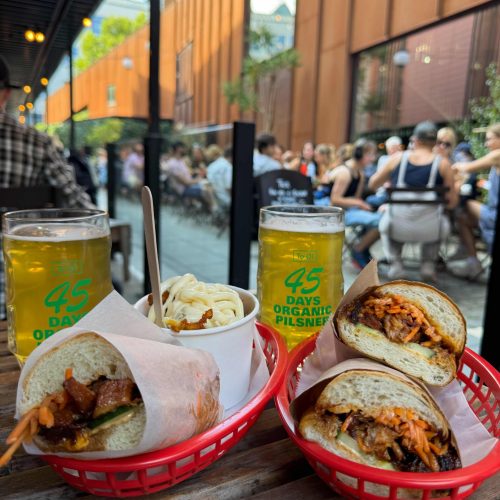 malmo-food sandwich και μπίρες - street food