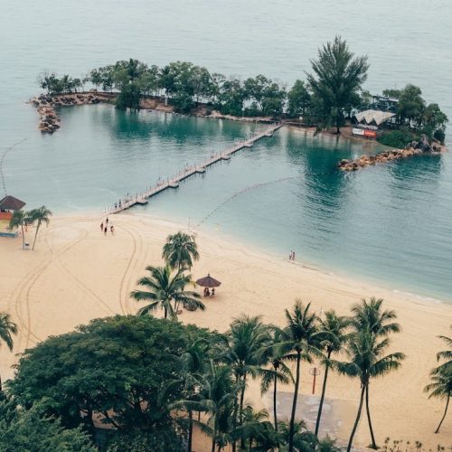 sentosa-island-singapore παραλία στο νησί Σεντόσα στην Σιγκαπούρη