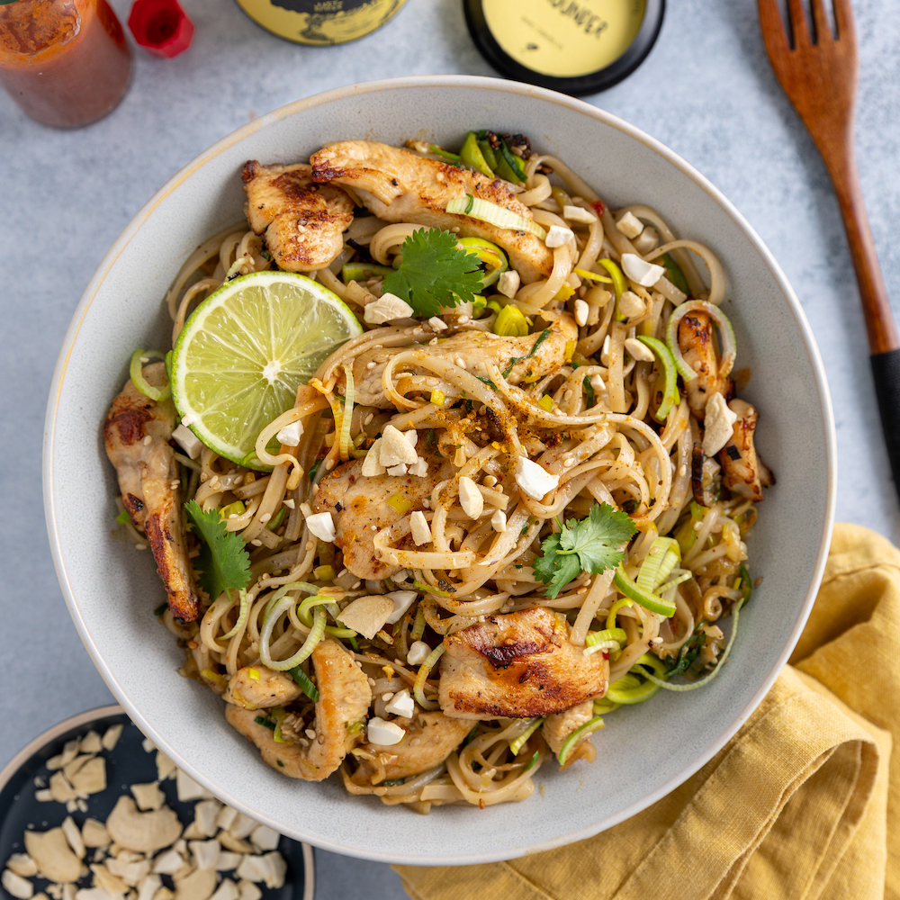 παραδοσιακό Ταϊλανδικό φαγητό Pad Thai