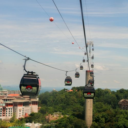 sentosa-teleferik το τελεφερίκ για το νησί Σεντόσα στη Σιγκαπούρη